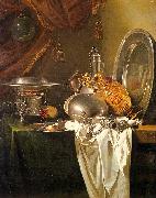 Willem Kalf Still Life with Chafing Dish, Pewter, Gold, Silver and Glassware Norge oil painting reproduction